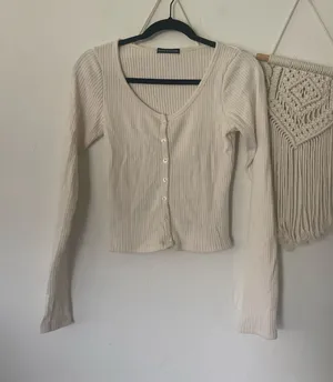 Brandy Melville Ribbed Long Sleeve Top thumbnail 1