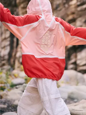 Free People Like The Wind Logo Jacket - Peach Combo thumbnail 6