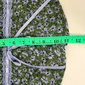 No Boundaries‎ Women Green Purple Floral Lace Camisole Ribbon Crop Top XL 16-18 thumbnail 7