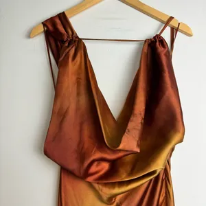 NWT ZARA Drape Satin Midi Dress Sz XS thumbnail 5