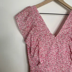 LoveShackFancy LSF Jessie Silk-Blend Mini Floral Feminine Pink Dress Small thumbnail 7