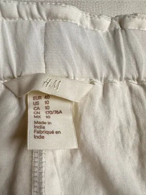 H&M White Lace Shorts Womens US 10 NWT Elastic Waist Lined Boho Cotton thumbnail 6