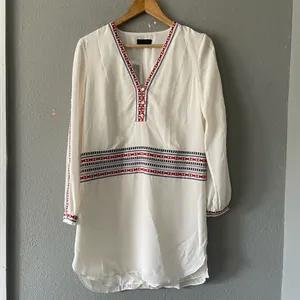 INTERMIX‎ Embroidered Silk Tunic Dress thumbnail 3