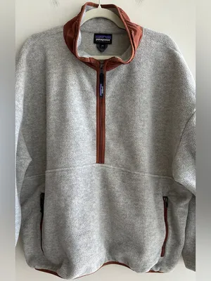 Patagonia Women’s Synchilla® Marsupial Pullover, Oatmeal Heather/Sienna, XXL thumbnail 3