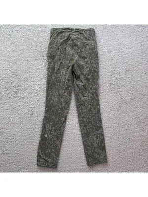 Lululemon Floral Camo High Rise Flare Leggings Womens 4 Olive Green Yoga Pants thumbnail 2