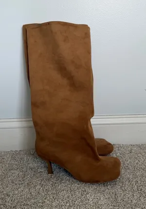 Amazon Tan suede hell boots thumbnail 1
