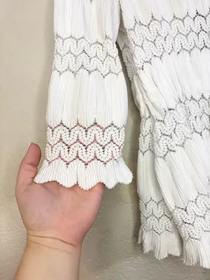 Free People Fire Island White Open Knit Top Size S thumbnail 9