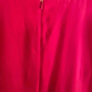 Amanda Uprichard Jenny red silk dress​​​​​ size large gathered waist thumbnail 4