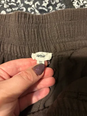 Aerie Brown Flowy Pants thumbnail 3