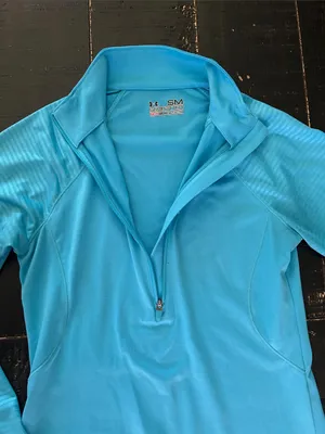 Under Armour Women’s Long-Sleeve Quarter-Zip Top in Bright Teal‎ thumbnail 3