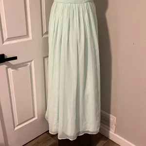 Tevolio women’s strapless chiffon mint green long formal dress size 12 thumbnail 3