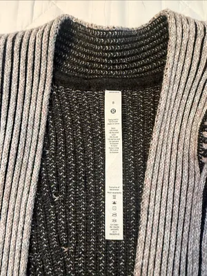 lululemon Restore Wrap Cardigan Black/Gray thumbnail 2