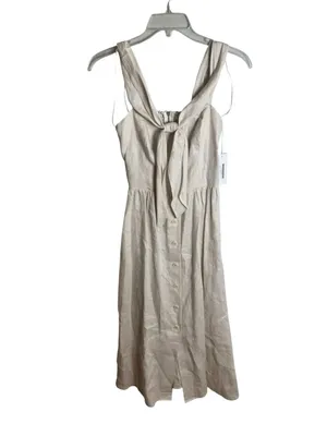 Reformation Barrington Linen Dress in cream 2 NWT thumbnail 2