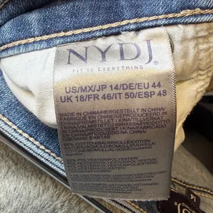 NYDJ Barbara Bootcut Jeans Womens 14 Blue Medium Wash Lift Tuck Stretch‎ Denim thumbnail 5