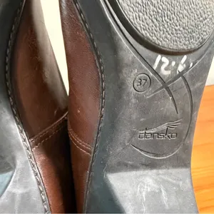 Dansko Bess Mary Jane Dark Brown Heel Leather Round Toe Comfort 37‎ thumbnail 8