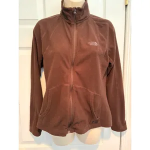 The North Face Fleece Jacket Womens Medium Brown Full Zip Lightweight CLS7 thumbnail 2