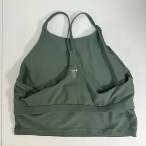 Old Navy XL X Large‎ Light Support PowerSoft Longline Sports Bra Green Stretch thumbnail 6