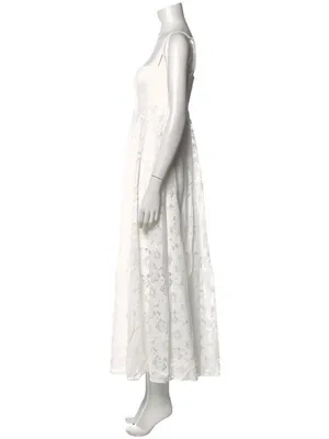 NWT Hill House Collector's Edition Rowena Dress in White Lace Tank Maxi Dress L thumbnail 3