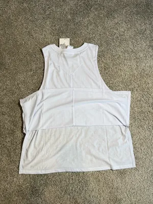 Nike Jordan Dri-FIT women’s Tank Top White Breathable Mesh Crew Neck Size M thumbnail 5