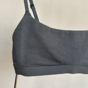 Skims Cotton Jersey Scoop Neck Wireless‎ Comfort Bralette In Juniper Size XXS thumbnail 4