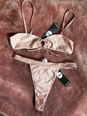 PALE PINK BOOHOO THONG BIKINI thumbnail 1