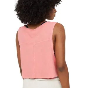OFFLINE By Aerie Wow! Waffle Tank Top size small color rose pink soft shirt Euc thumbnail 3