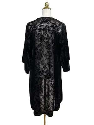 Knox rose velvet kimono XS/S whimsigoth halloween velour thumbnail 5