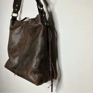 Noni Bossi brown leather hobo‎ bag thumbnail 3