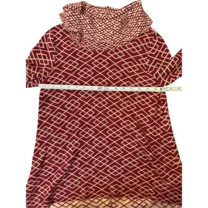 Anthropologie Moth Cowled Galena Pullover‎ Red Motif Sz small thumbnail 7