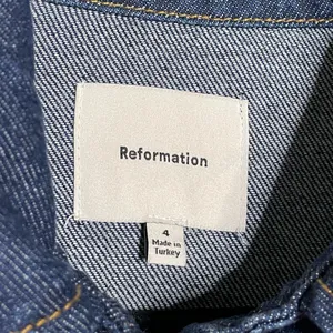 Reformation Blue Denim Mini Dress thumbnail 6