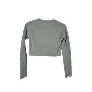 Aerie Offline By Sage Green Ribbed Seamless Crop Top Long Sleeve M Balletcore thumbnail 3