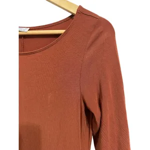 Wilfred Aritzia Rust Orange Long Sleeve‎ Side Slit midi Dress Small thumbnail 3