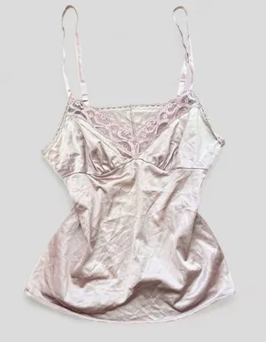 Vanity Fair vintage light purple lace cami top thumbnail 1