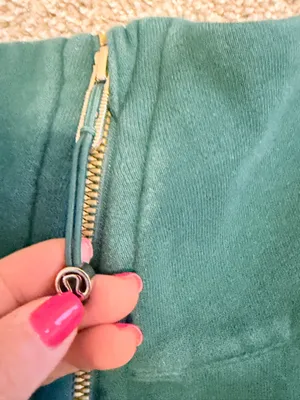 Lululemon Oversized Funnel-Neck Half Zip Scuba Storm Teal w/Gold Zipper size M/L thumbnail 8