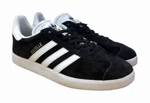 Adidas Gazelle Women's Sz 6 Core Black Suede White Sneakers Shoes Lace Up BA9595 thumbnail 1