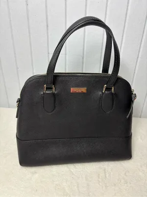 kate spade Cow Leathet‎ Black Dome Classic Satchel /Crossbody with gold hardware thumbnail 5