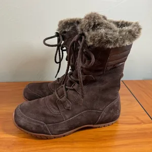 The‎ North Face Nuptse Purna II Winter Snow Boot Brown Suede PrimaLoft Insulated thumbnail 1