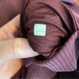 Lululemon Ribbed Softstreme Flared Pant Regular Garnet‎ red size 2 thumbnail 6