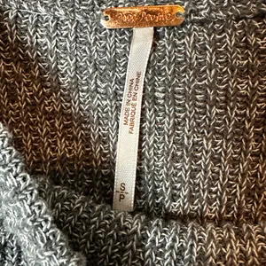 Free People Too Good Mock Neck Marled Gray Sweater Cropped Preppy Grunge thumbnail 5