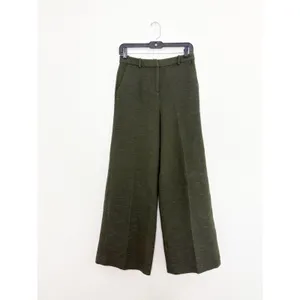 L’agence Pilar Tweed Wide Leg Pants Size 2 Green Textured Chic Quiet Luxury thumbnail 4
