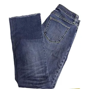 Arizona Jeans Womens Size 5 High Rise Flare Jeans Raw Hem Medium Wash Blue thumbnail 1