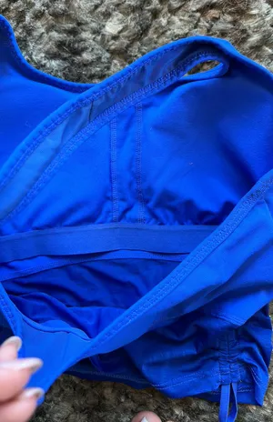 Fabletics workout top in blue thumbnail 8