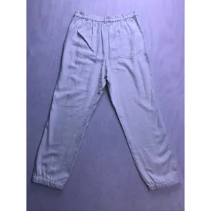 Steve Madden Jogger Pants Womens Medium White Linen Blend Elastic Hem New thumbnail 12