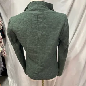 Vince Green Moto Jacket Womens XS Lightweight Full‎ Zip Pockets Textured thumbnail 4