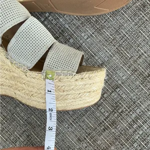 Marc Fisher Womens Mladore Leather Espadrille Platform Wedge Sandals thumbnail 7