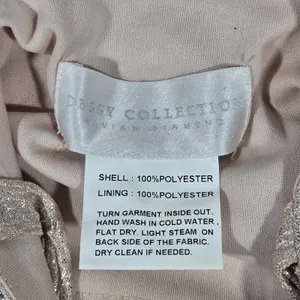 Dessy Collection Soho Metallic Flared Gown Rose Gold Size 10 R Style 3064‎ thumbnail 8