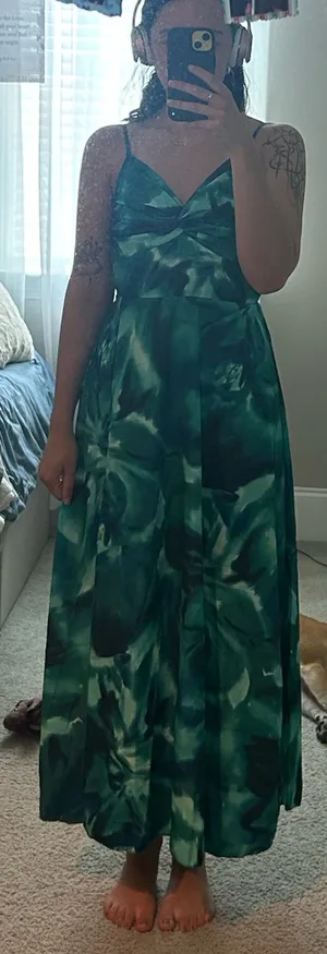 Amazon Green Blue Midi Dress  thumbnail 2