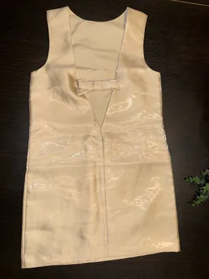Divided Shimmering Cream Slip Dress thumbnail 4