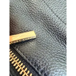 Tory Burch Marion Slouchy Whipstitch Tote Black Pebbled Leather Large thumbnail 14