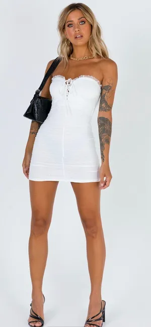 Princess Polly White Mini Dress thumbnail 1